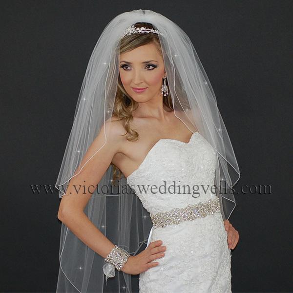 three tiers bridal veil