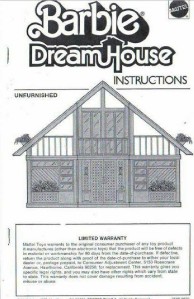 Barbie Dream House Instructions on Barbie Dream House A Frame Dollhouse Build Instructions   Ebay