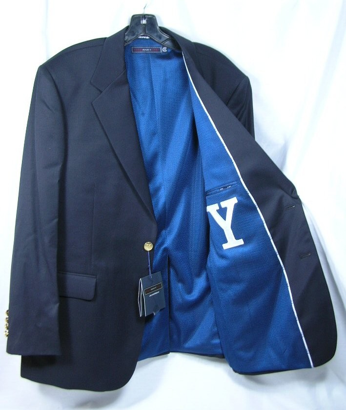 Yale University Team Blazer Licensed Logo Sportcoat Short Regular Tall