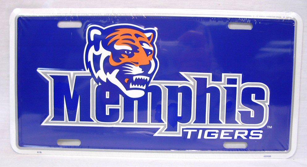 UNIVERSITY OF MEMPHIS TIGERS METAL CAR TRUCK AUTO TAG LICENSE PLATE GO