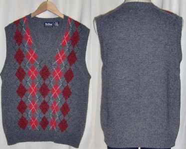 VTG.Men 80s CLASSIC & Timeless ARGYLE Sweater VEST XL