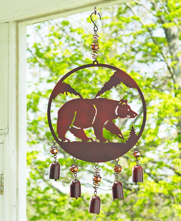 Rustic Woodland Wildlife Iron Glass Bells Wind Chime Deer You May Also Consider