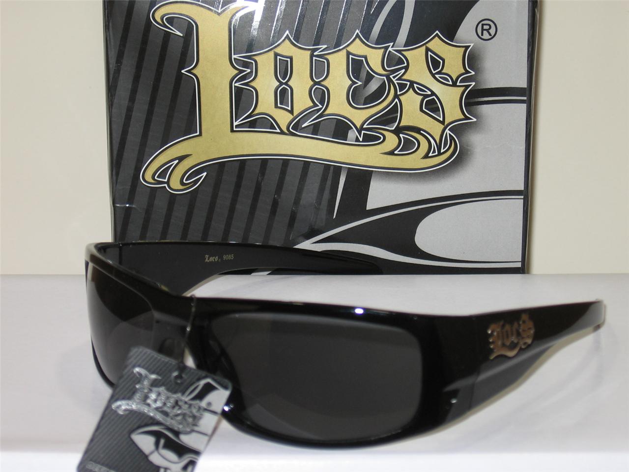 MENS LOCS SUNGLASSES SPORTS GANGSTER BIKER DARK BLACK SHADES #10 | eBay
