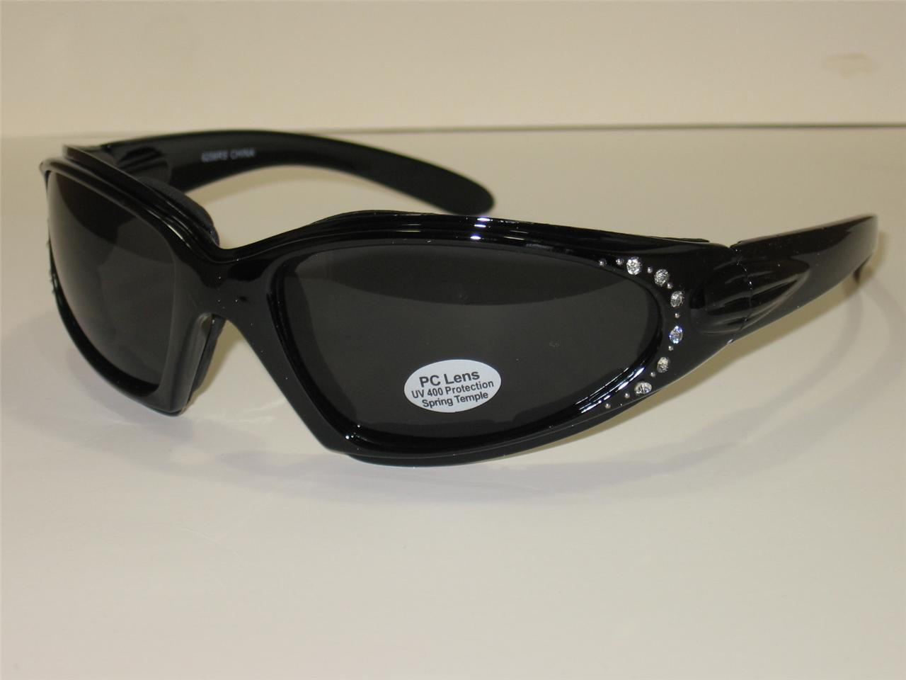 WOMENS MOTORCYCLE GOGGLES SUNGLASSES RHINESTONE COLOR FRAMES NEW STYLE