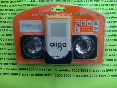 AIGO FOLD UP TRAVEL SPEAKERS IPOD MP3 DVD MP4 MOBILE