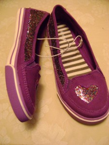 XHILARATION PURPLE GLITTER SNEAKER FLATS SZ.11M CUTE!!