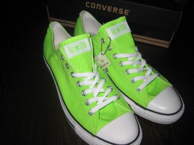 Green Converse Shoes on Neon Green Converse