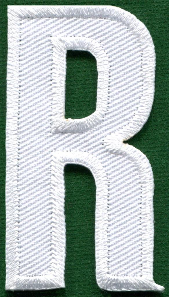 English alphabet letters white applique sew ironon patch new your choice