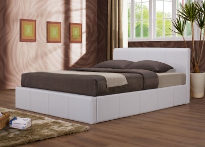 White Faux Leather  on Small Double 4ft White Faux Leather Ottoman Storage Bed   Ebay