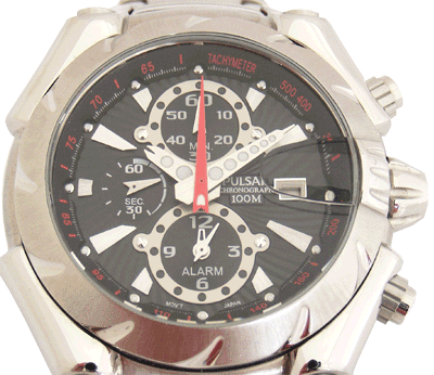 YM62-X159 B Pulsar Mens Gents Alarm Chronograph Date Bracelet Watch