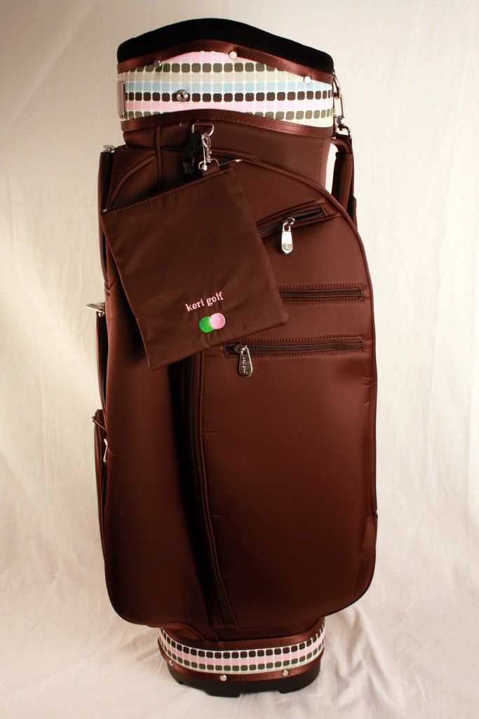NEW ADAMS KERI GOLF WOMENS LYNNE CHOCOLATE 14WAY GOLF CART BAG