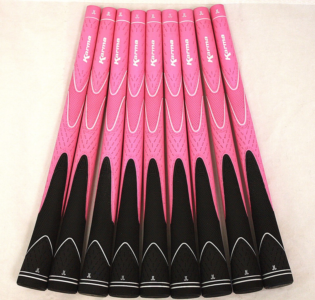 Pink Black Womens Golf Grips 9 Piece New for Lady Clubs Ladies Driver