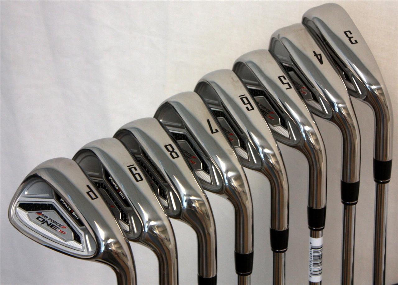 NEW POWERBILT AIR FORCE ONE IRON SET MENS REGULAR FLEX GOLF CLUBS R FOIL IRONS eBay