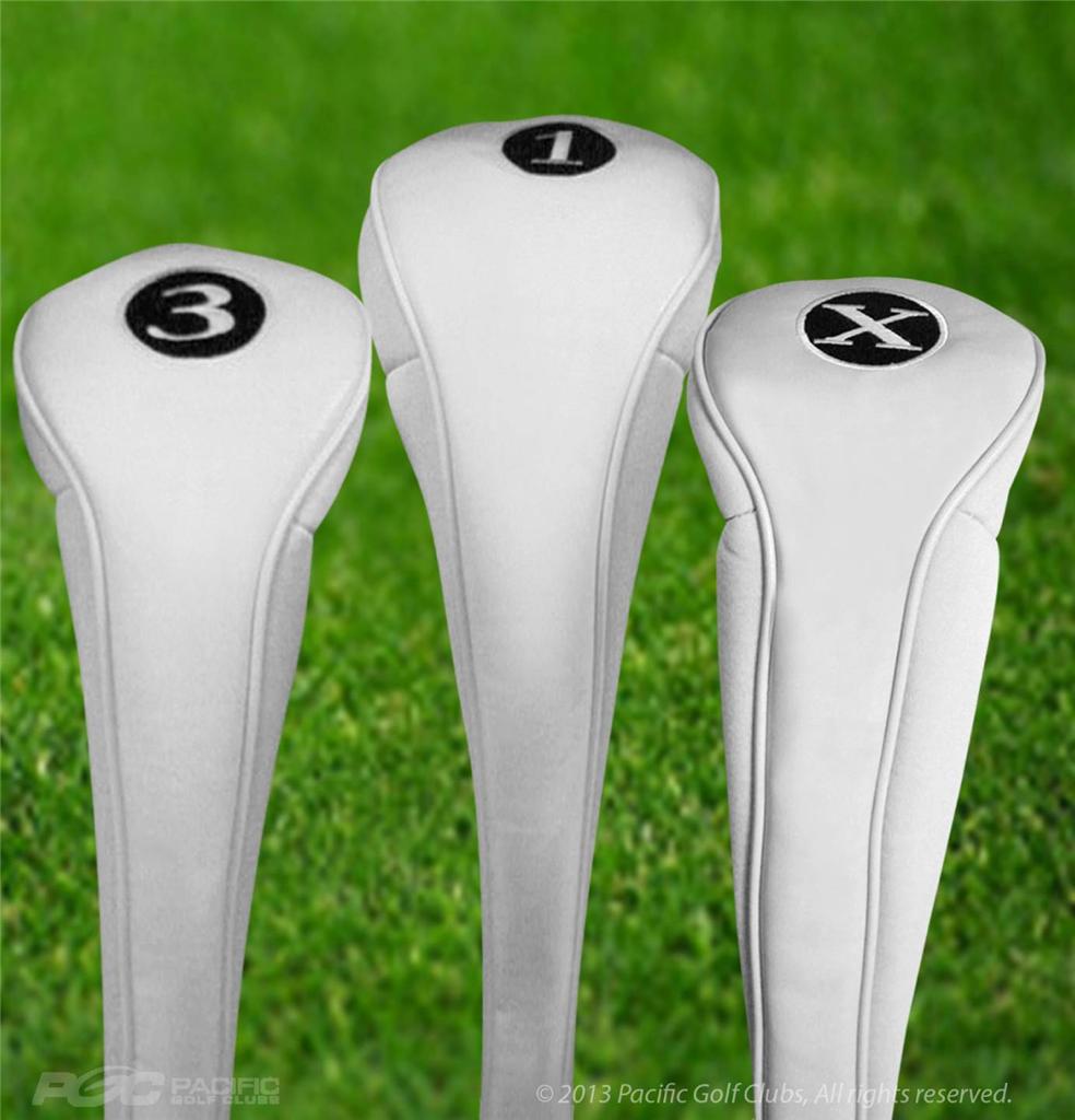 NEW GREY LONG DRIVER 3 X FAIRWAY WOOD GOLF CLUB ZIPPER HEADCOVER SET