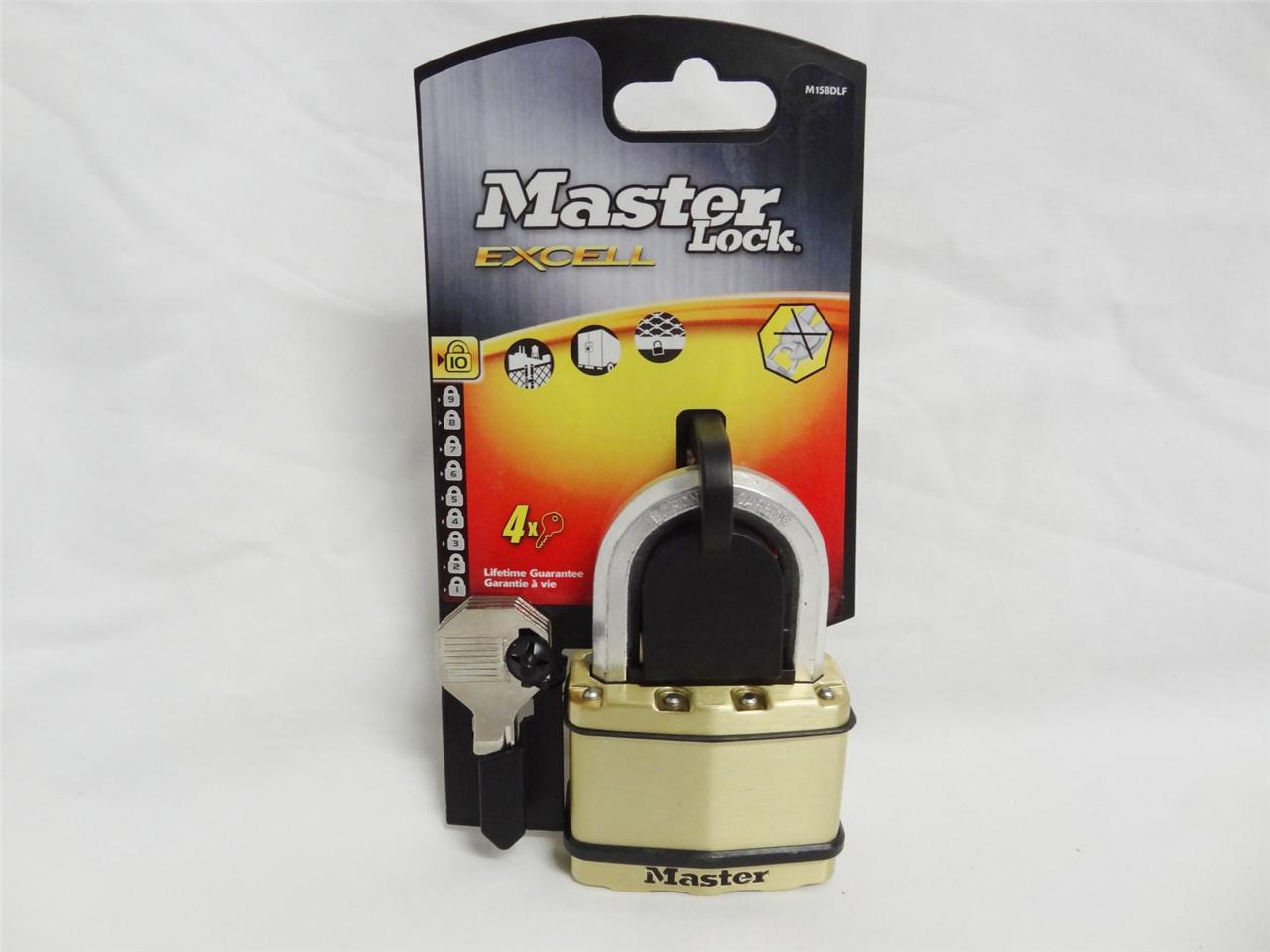 Master Lock Excell Padlock Weather Resistant Security Level 10 M15BDLF