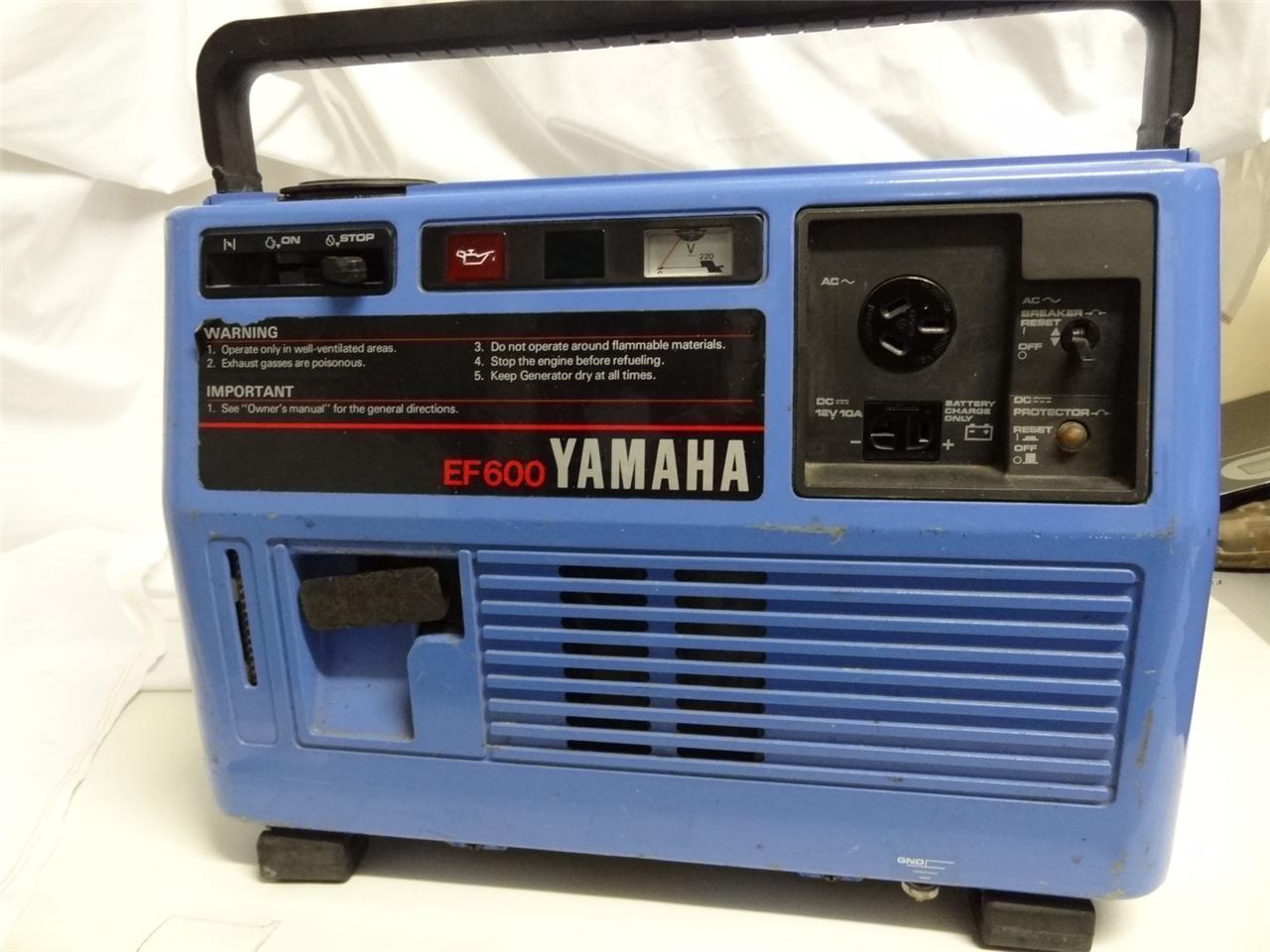 Yamaha EF600 Portable Generator AC/DC 600 watts 4 Stroke 70cc Air