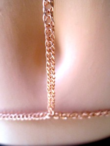 VINTAGE COPPER Double CABLE CHAIN BODY JEWELRY Necklace ...