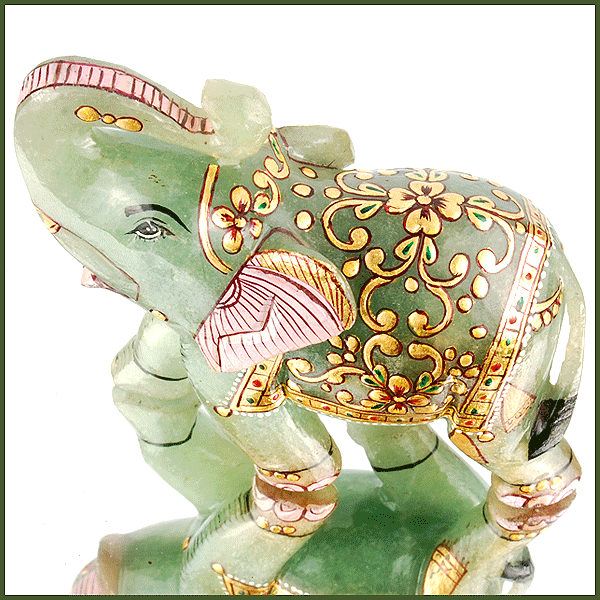 quartz elephant figurines