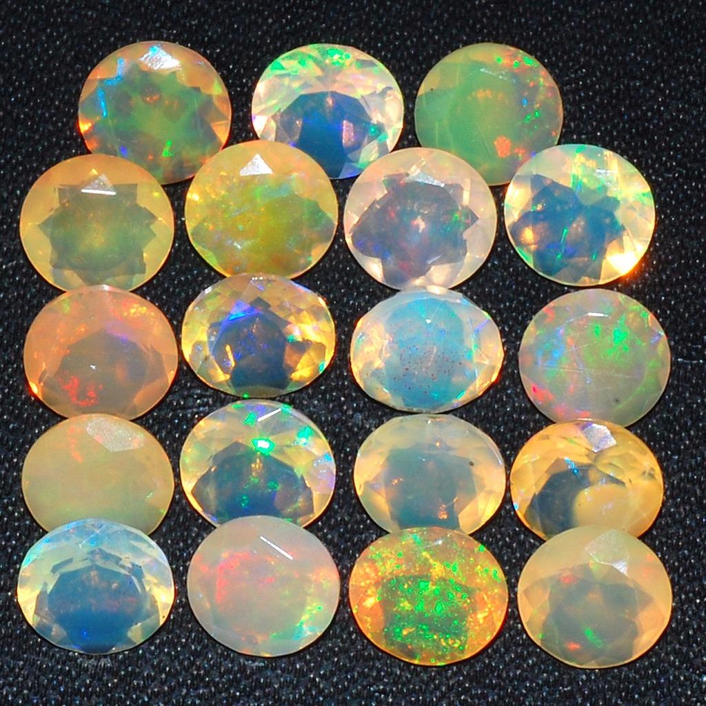 8.63 Cts/19 Pcs Natural Ethiopian Opal Untreated Gemstones Vibrant