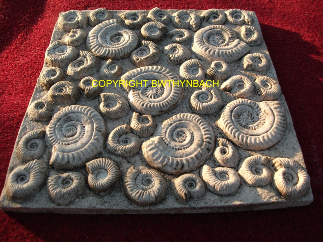 NEW DESIGN RUBBER LATEX MOULD MOULDS MOLD AMMONITE STEPPING STONE