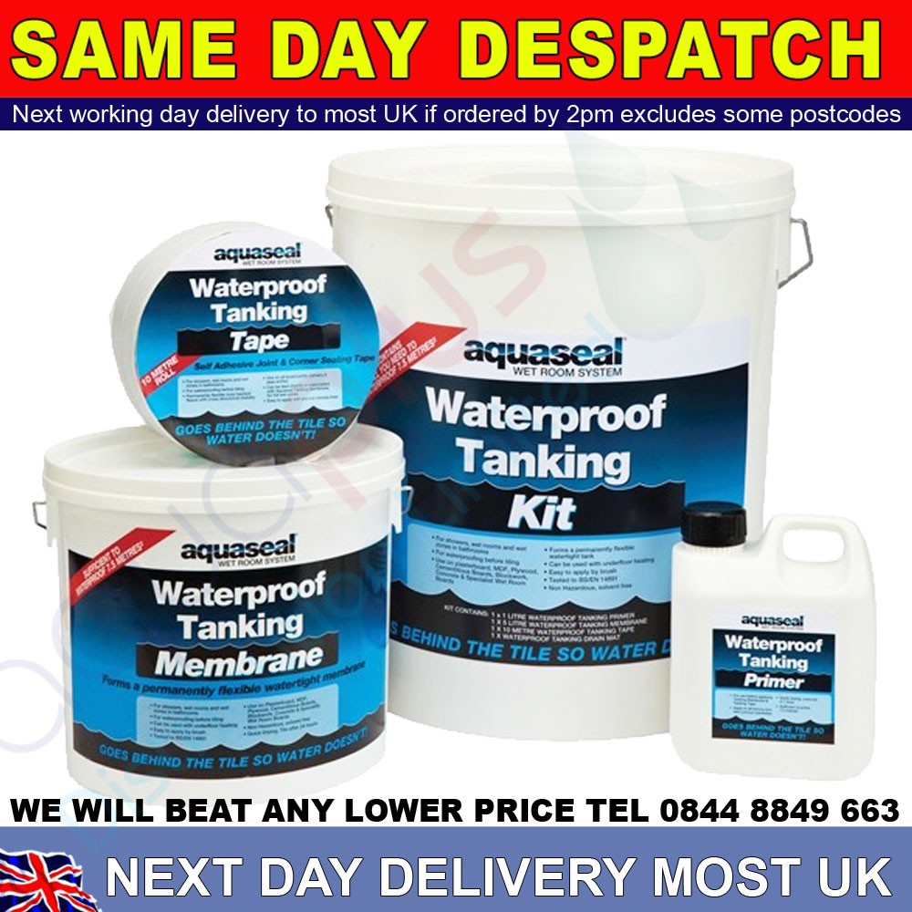 Aquaseal Wet Room Shower Bathroom Tanking System Waterproofing Kit Tape