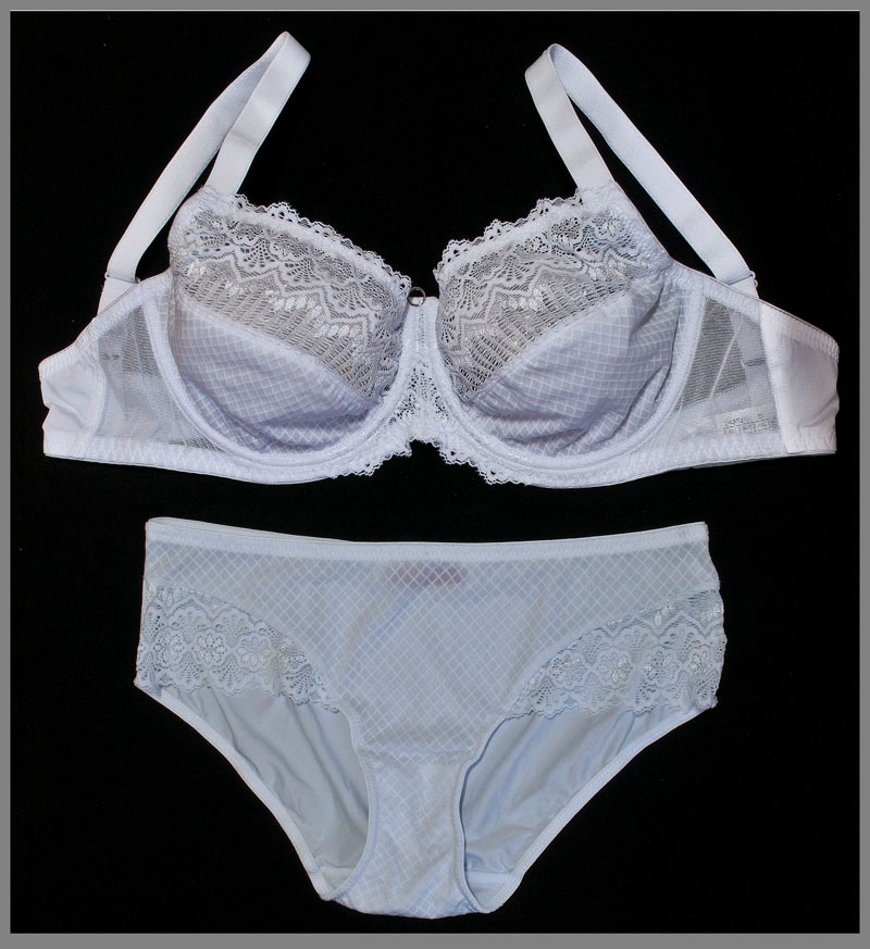 White Sheer Non Padded Lace Bra Panties Set 14c 14d 16dd Comfy Fit Ebay