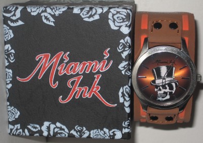 Love Hate Tattoos Miami on Love Hate Miami Ink Skull Top Hat Tattoo Wrist Watch   Wristwatches