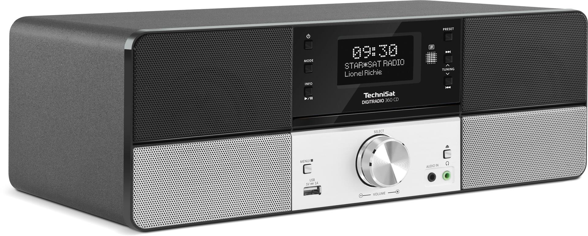 TechniSat Digit Radio 360 CD DAB + Digital Radio Black With CD Player