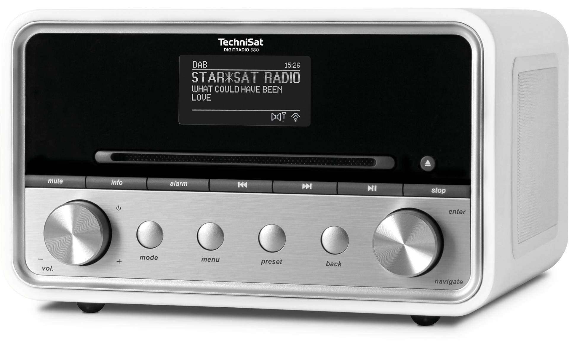 TechniSat Digit Radio 580 CD DAB + Digital Radio White With Spotify