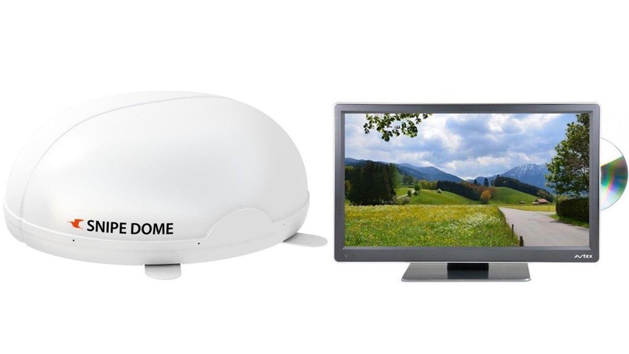 Selfsat Snipe Satellite Dome For Caravans + Avtex L168DRS 16" Satellite TV