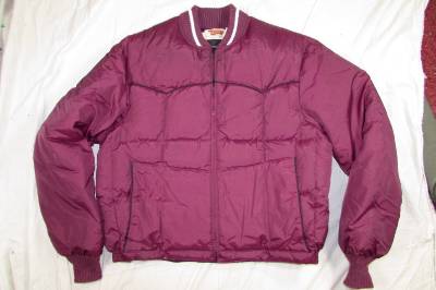 Vtg 70s Comfy Goose Down Insulated Western Quilted Jacket Puffy USA Made XL
