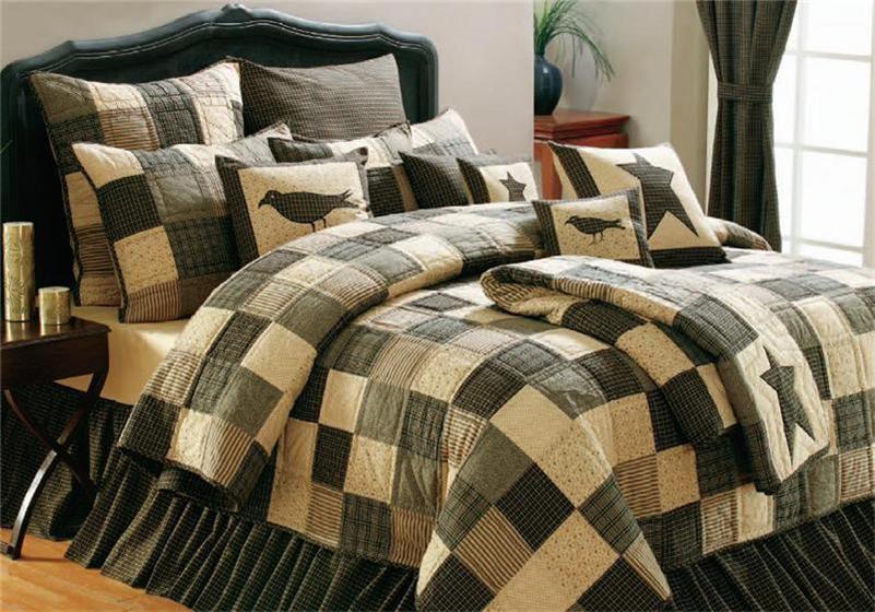 7pc kettle grove primitive patch quilt shams pillow cases 7pc kettle grove primitive patch quilt shams pillow cases