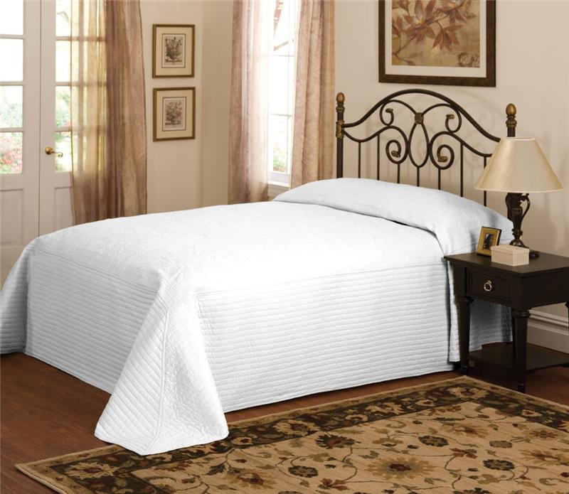 COUNTRY FRENCH WHITE OVERSIZED BEDSPREAD COVERLET MATELASSE BEDDING eBay