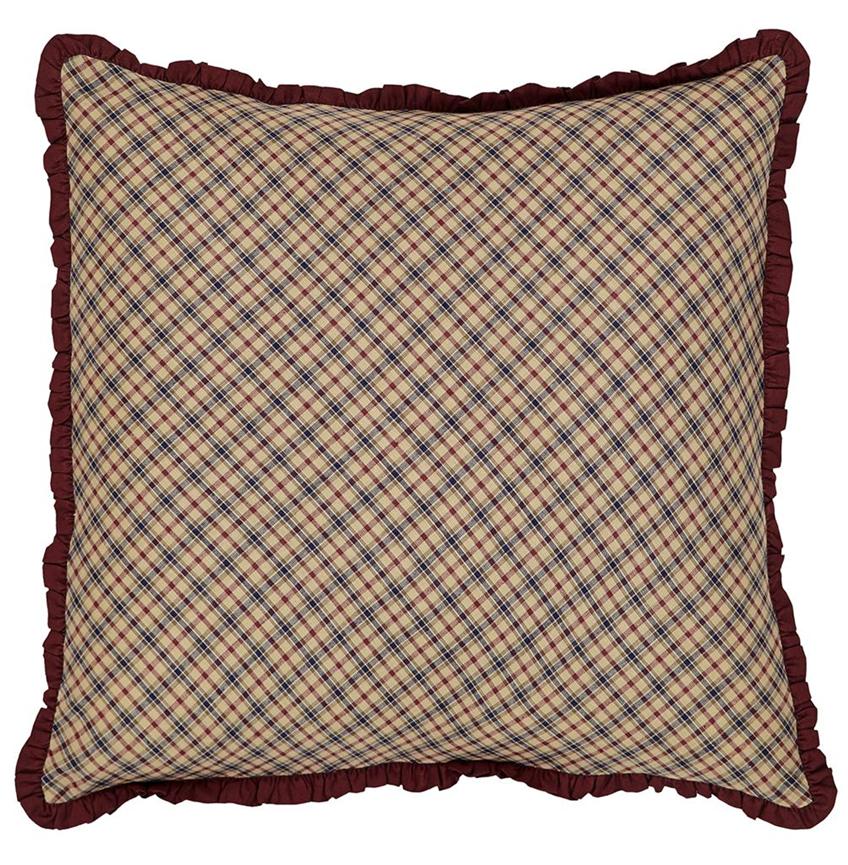 7PC FINLEY PRIMITIVE LOG CABIN RED QUILT SHAMS SKIRT PILLOW CASES BED