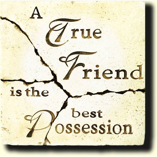 True Friend Inspirational Wall Decor Tile 6755