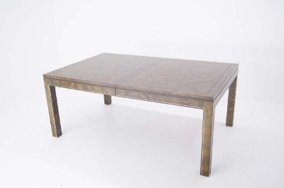 Contemporary Wood Dining Tables on Mid Century Modern Burl Wood Dining Table 2 Extensions Mastercraft