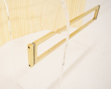 Acrylic Console Table on Mid Century Modern Lucite Brass Glass Console Sofa Table Ebay
