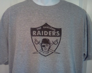 oakland raiders throwback t shirt