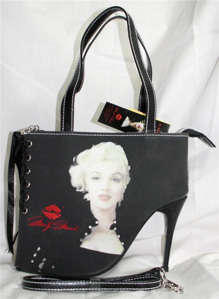 MARILYN MONROE BLACK HIGH HEEL PURSE/HANDBAG NWT! HOT! LAST ONE! eBay