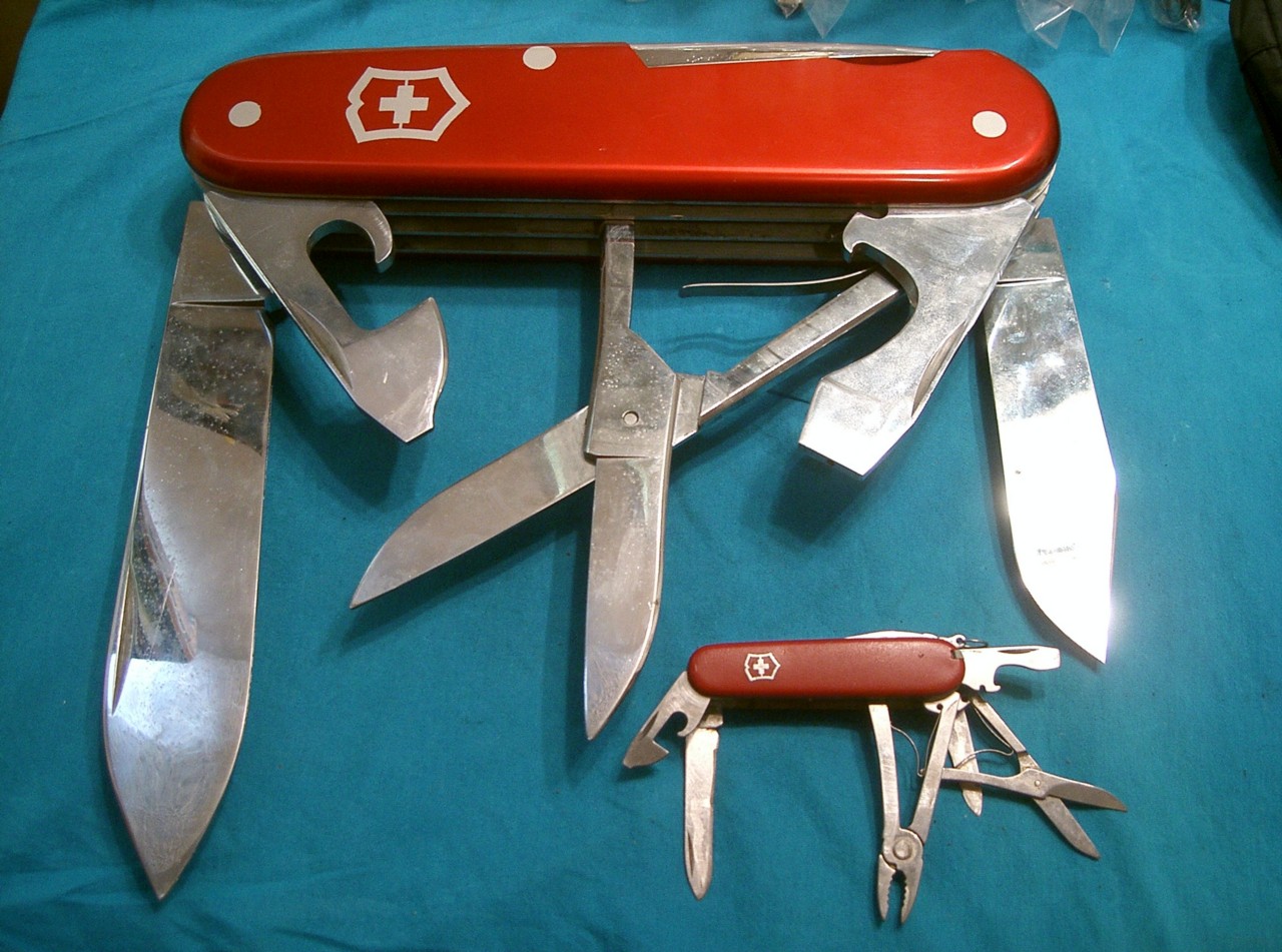 Giant swiss sales army knife display