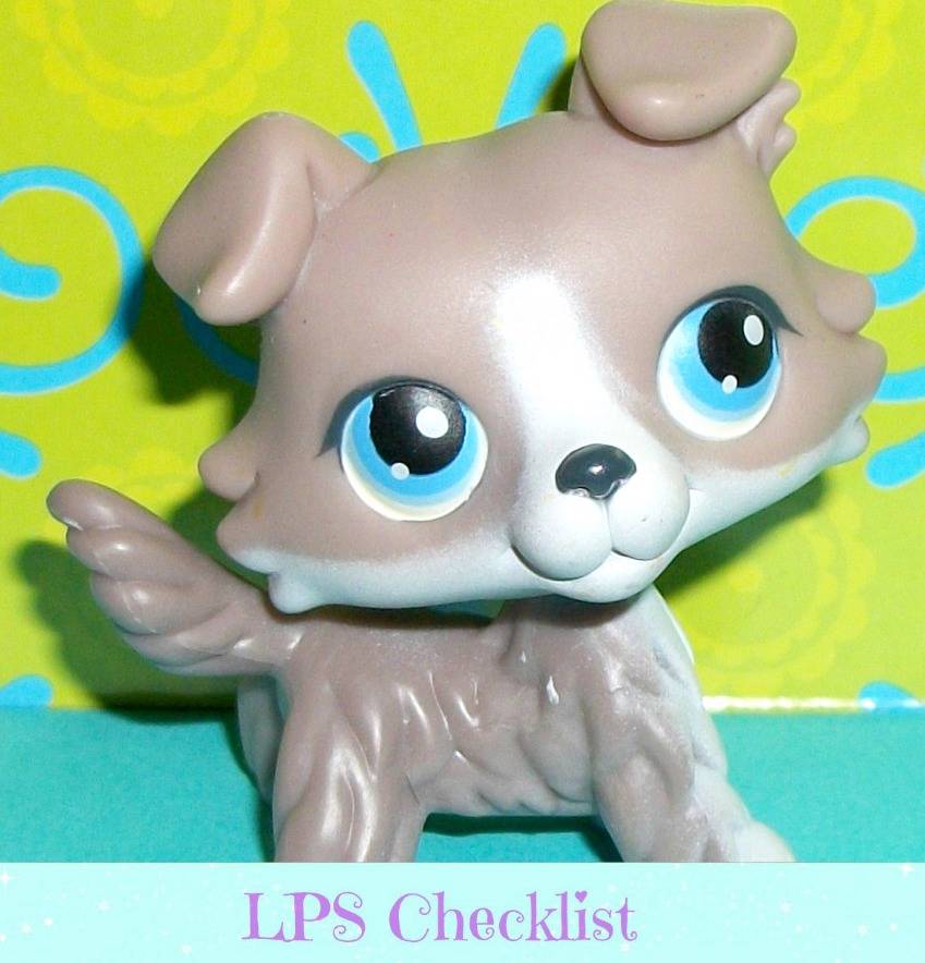 Littlest Pet Shop67 GRAY & WHITE COLLIE PUPPY DOG Blue EyesLot R128 LPS RARE eBay