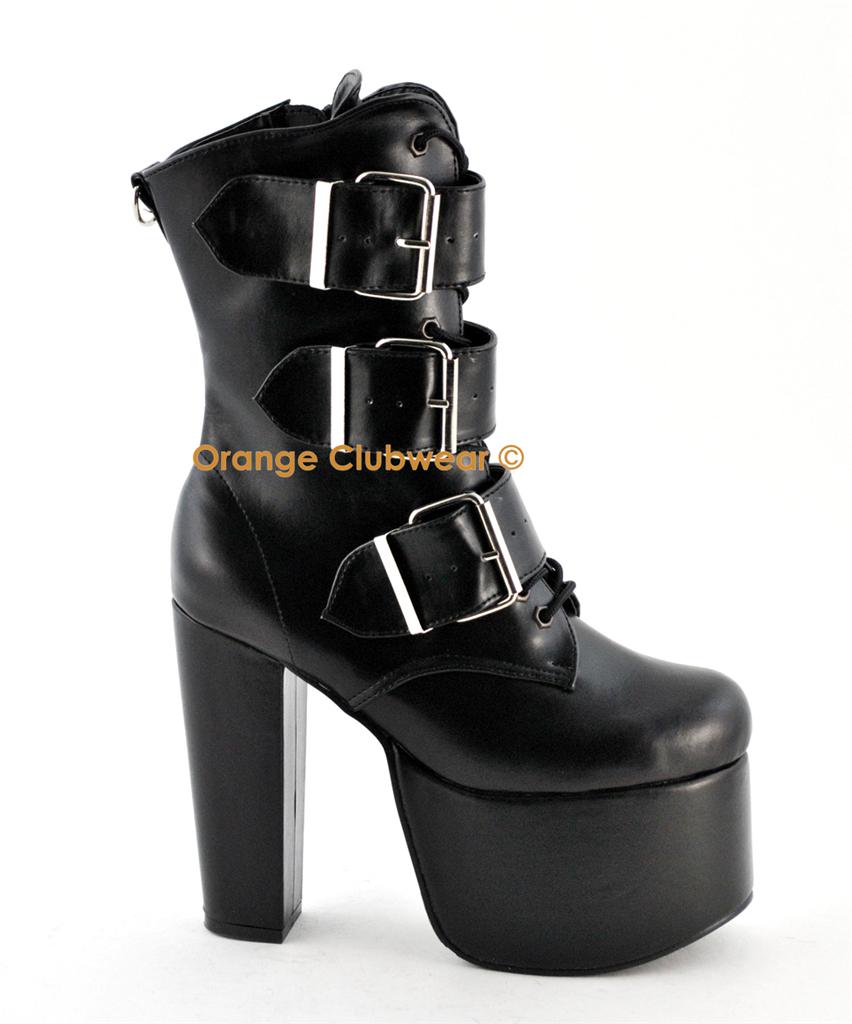 Details about DEMONIA TORMENT-703 Punk Gothic Platform Women's Ankle