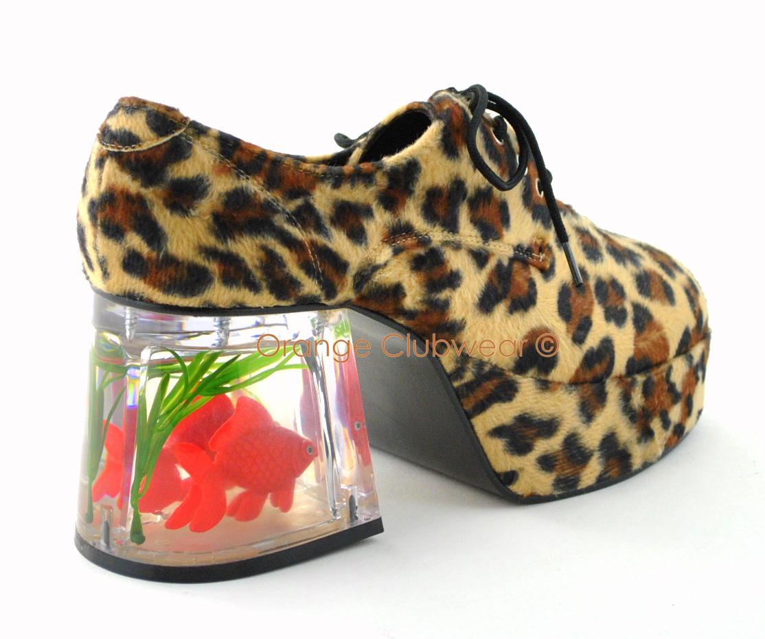 Frenchy Fuqua platform shoes with goldfish is the answer