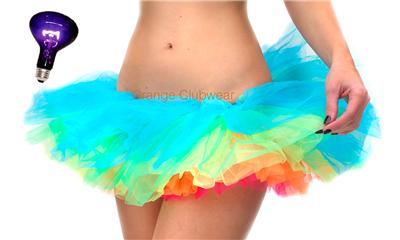  Size Club Wear on Gogo Dancer Rave Outfit Clubwear Halloween Costume Rainbow Tutu   Ebay