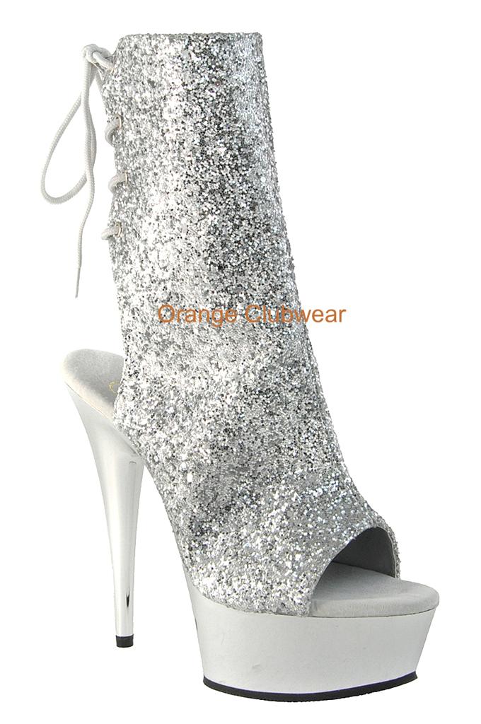 glitter stripper boots