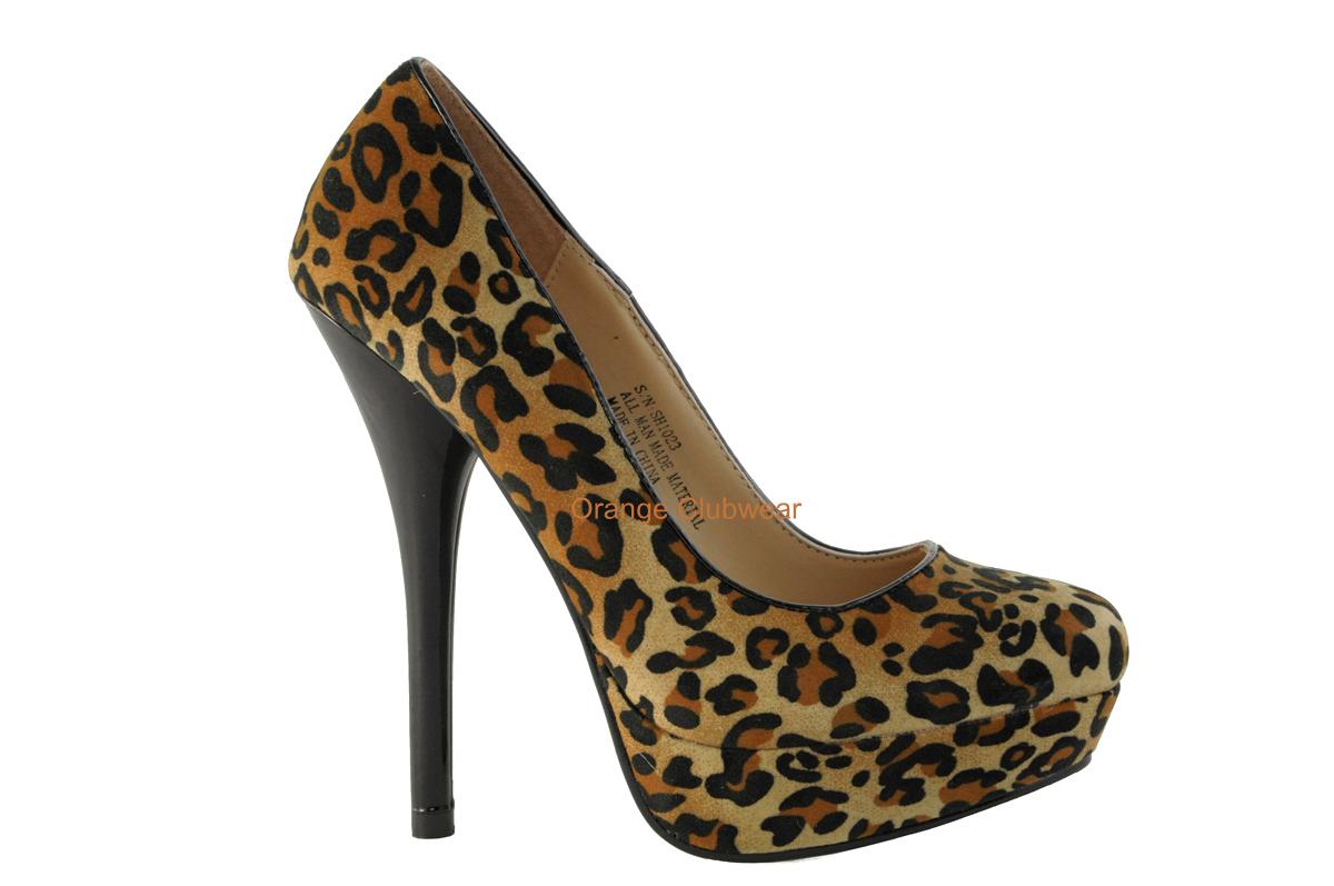animal print platform pumps