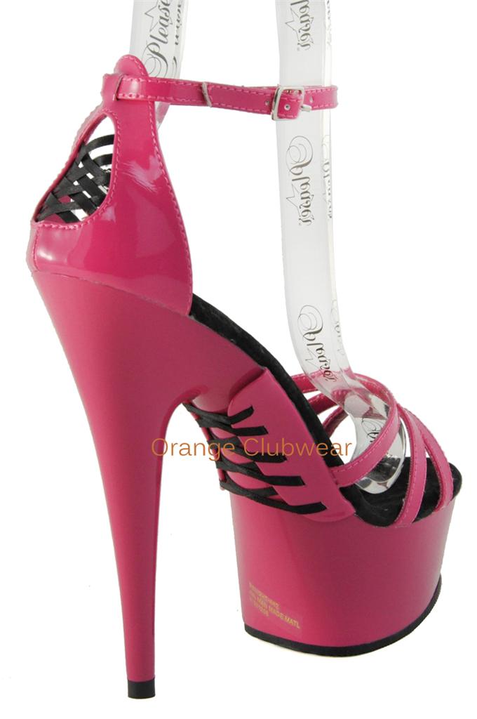 strappy pleaser heels