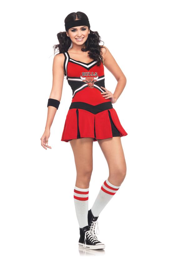 Licensed NBA Chicago Bulls Basketball Cheerleader Costume Halloween Dress eBay