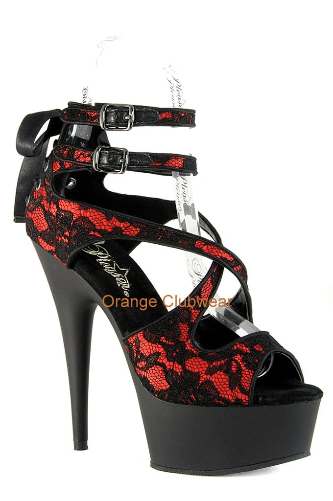 strappy pleaser heels
