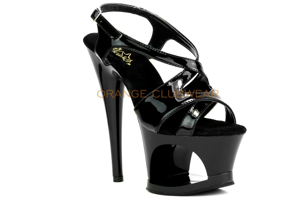 strappy pleaser heels